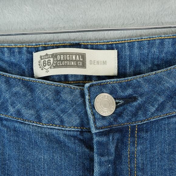 Route 66 Denim Capris Womens 13/14 Blue Rolled Cuff Straight Leg Mid Rise - Picture 3 of 8